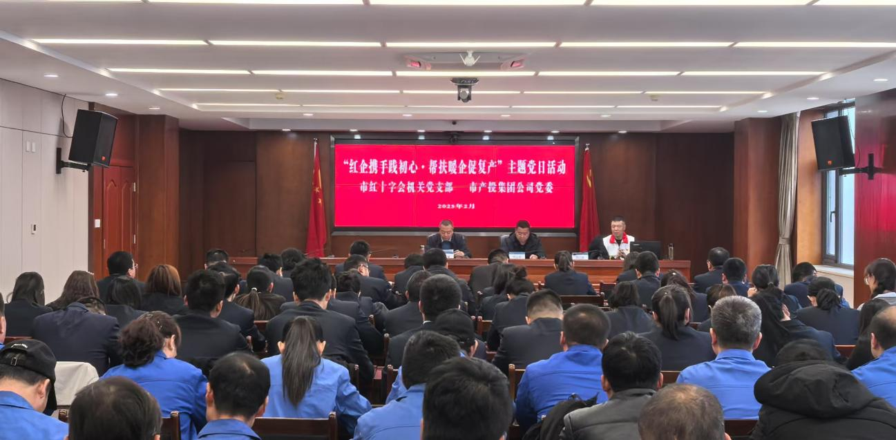 寒冬送温暖 真情暖人心——市红十字会机关党支部与星空平台公司党委联合开展主题党日活动(图2)